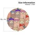 thumbnail image 2 of Lsque Cute Lamas Pattern 4" Drink Coasters Set of 4, PVC Leather Absorbent Coasters, Table Coaster Set Decorative Coffee Cup Coasters Housewarming Gift -Round Shape, 2 of 6