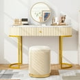 thumbnail image 3 of Giantex Ensemble de 2 Ottomans de Hauteur, Tabouret Emboîtable Rembourré pour la Maison, Table d'Appoint Compacte pour Chaussures d'Entrée, Repose-Pieds de Coiffeuse, 3 of 10
