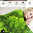 thumbnail image 3 of COMIO Broccoli Cartoon Throw Blanket Soft Round Blanket Wrap Blanket for Home Travel, 3 of 6