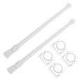 thumbnail image 5 of VORCOOL 2Pcs Adjustable White Plastic Single Rod Towel Rack No Drill Wall Mounted, 5 of 8