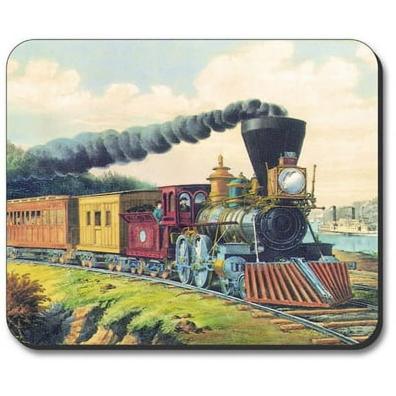 Art Plates brand Mouse Pad - Currier & Ives: Express Train