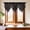 Black, variant on Layeeboyo Swag Curtain 51 inch Length Rod Pocket Scalloped Curtain Valance Sheer Lace Panels with Hanging Crystal Beads for Kitchen Bedroom Window Treatments Drape Decor 3pc (Lace Black, 51Wx24L)