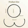 thumbnail image 6 of 12 Pcs Shower Curtain Rings, Shower Curtain Hooks Rust Proof Shower Rings for Curtain, Black Snap Joint Shower Curtain Clips, 6 of 8