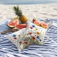 thumbnail image 3 of 2 Pack Outdoor Waterproof Throw Pillow Covers,Spring Colorful Blooming Flowers Leaves Decorative Patio Pillowcases for Chair Couch Sofa 16x16in, 3 of 9