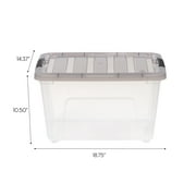IRIS 32 Qt. Plastic Storage Bins with Lids, Stackable Storage Containers, Totes, 5 Pack
