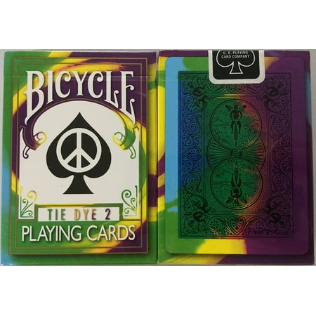 2nd Edition Rare Tie Dye 2 Deck Playing Cards Tye Die Magic, Second Edition Tie Dye Bicycle Playing Cards By