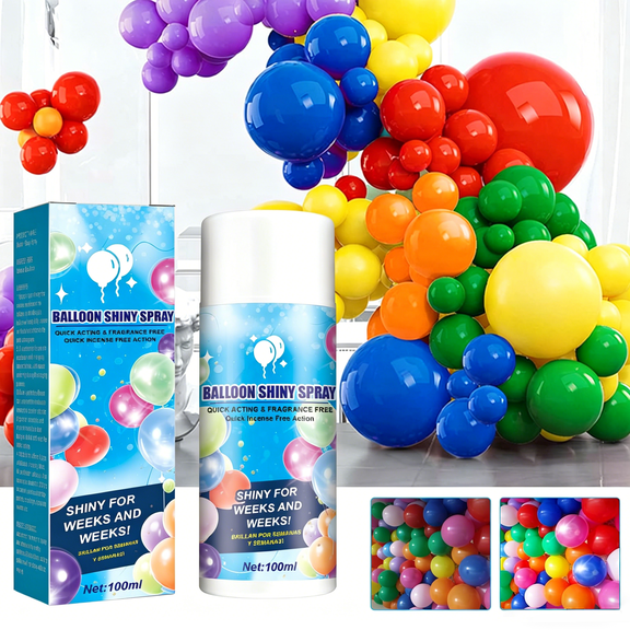 Balloon Shine Spray, Balloon Shiny Spray for Latex Balloons Ultra Shiny Glow Spray Party Decoration, Based Balloon Brightener Rapidly Dry Balloon Spray
