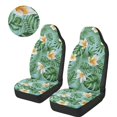 thumbnail image 3 of Uorisanigo Car Seat Covers, Tropical Plumeria Leaf High Back Bucket Seat Covers 2 Front Seats, Soft Fuzzy Fur Full Wrapping Edge Seats Cover Fit for Most Cars SUV Sedans Tracks Hatchbacks, 3 of 7