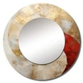thumbnail image 2 of Designart "Subdued Red Pottery Spirals I" Abstract Spirals Rund Mirror For Wall Decor - Large Beige Round Print Mirror - Round Modern Mirror - Wall Mounted Round Large Mirror - 29" x 29", 2 of 6