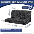 thumbnail image 7 of CHAQLIN Black Leopard Print Pattern RV Couch Covers Stretch Elastic Bottom Fit for Travel Trailer, RV Dinette Cushion Covers Suitable for Jackknife Sleeper Sofas, 7 of 7