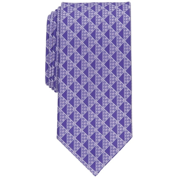 Perry Ellis PURPLE Men's Vogel Geometric-Print Tie, US One Size