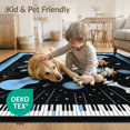 thumbnail image 4 of ODIKA 8'x10' Washable Area Rug Durable, Non-Slip Music Guitar Cd Note Disc Centerpiece Piano Border Shape Motifs for Living Room, Under Sectional, Family Room, 4 of 7