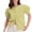 *Yellow, variant on ClodeEU Womens Puff Short Sleeve Sweater,Button Down Knitted Sweater Basic Crew Neck Crop Tops Yellow,Womens Plus M