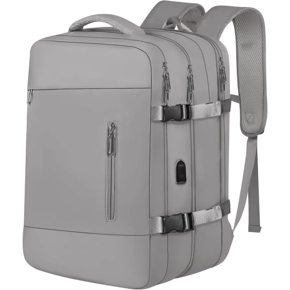 Travel Laptop Backpack, Expandable Water-Resistant Business Computer Bag for Men and Women, 15.6" Laptop Backpack for College, School, Work and Travel