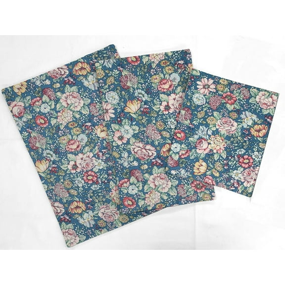 Rose Garden Countertop Appliance Slider Mats by Penny's Needful Things (Blue) 3-Pack