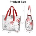 thumbnail image 3 of Tote Bag for Women - Multicolor Christmas Snowflake Pattern Shoulder Bag - Large Utility Work Duffle Bag with Zipper Handbag for Travel, Work, Sprots, 3 of 5
