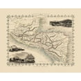 thumbnail image 2 of Tallis 24x20 Black Ornate Wood Framed with Double Matting Museum Art Print Titled - Central America - Tallis 1851, 2 of 4