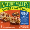 thumbnail image 3 of Nature Valley Granola Bars, Sweet and Salty Nut, Chocolate Pretzel Nut, 6 Bars, 7.4 oz, 3 of 13