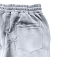 thumbnail image 3 of BVnarty Men's Solid Jacquard Striped Wide Leg Long Pants Textured Straight Leg Loose Fit Fashion Streetwear Daily Casual Trousers Gray XXXL, 3 of 7