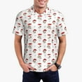 thumbnail image 2 of Balery Different Mushrooms Printed Men’s Short Sleeve Polo Shirt, Midweight Men's Shirt,Golf Polo shirts -Medium, 2 of 8