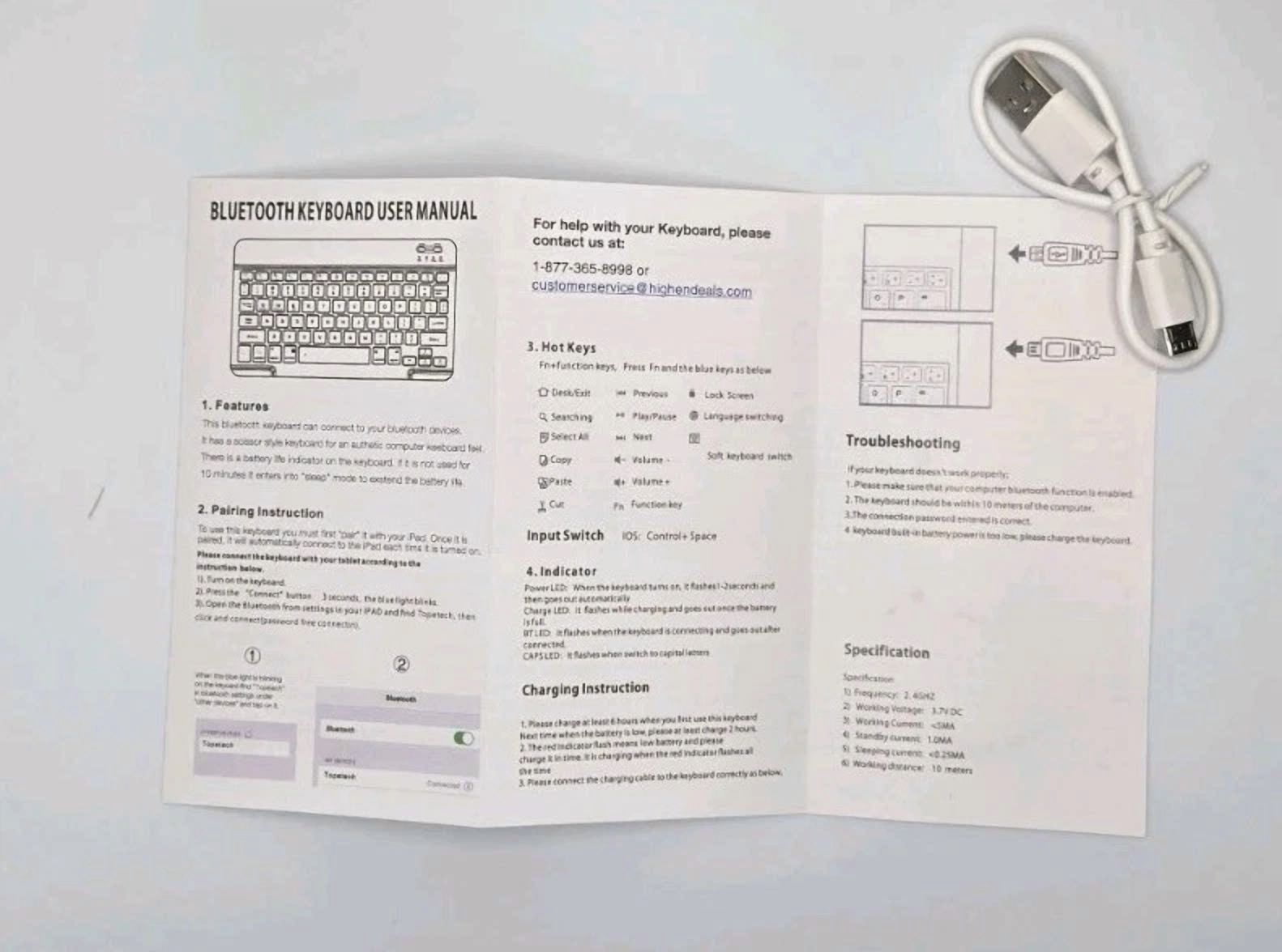 BUTTERFLY- Ultrathin Wireless Bluetooth Keyboard For Ios, Android, Windows