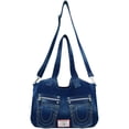 thumbnail image 1 of Bolso Satchel Crossbody True Religion en Denim Oscuro 33x38x13 cm, 1 of 7