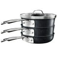 thumbnail image 3 of Granitestone Diamond Pro Steel Stackable Pots and Pans Set Stackmaster Complete 10 Piece Ultra Nonstick Space Saving Cookware, Dishwasher Safe, 3 of 5