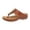 Brown, variant on Sandals Women Beaded Embellished Thong Style Low Wedge Slip On Slides Bohemian Footwear For Summer Outdoor Casual Wear