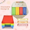 thumbnail image 6 of Stackable Daycare Cots for Kid -Pack of 4, Portable Preschool Cots, 52" L x 23" W, Ready-to-Assemble, Space-Saving Toddler Nap Cot for Sleeping, Resting, Naptime, Nursery (4, Multicolor), 6 of 7