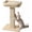 Beige, variant on Cat Scratching Post, Retro-Style Tall Scratch Posts with Perch for Infoor Cats Adults, Large Cat Scratcher Tower with Bed, Natural Sisal & Solid Wood