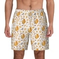 thumbnail image 2 of Goofa Squirrel And Leaves Printed Men's Swim Trunks Board Shorts Quick Dry Mens Swimming Trunks with Compression Liner,Breathable Fit Hawaii Beach Shorts-3X-Large, 2 of 9