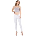 thumbnail image 4 of Women's Seamless Skinny Strap Cropped Cami Top, Acid Wash Grey, One Size, 1PC, 4 of 5