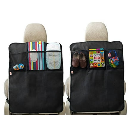 kick mats 2 pack car seat back protector storage organizer