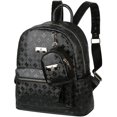 thumbnail image 1 of Backpack Ladies Elegant Pu Leather Backpack Girls For Women Black, 1 of 5