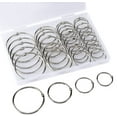 thumbnail image 1 of GFDYREE Loose Leaf Binder Rings, 1, 1.2, 1.5, 2 Inch Assorted Sizes Nickel Plated Steel Book Rings, 60PCS Metal Rings for Index Cards, Reports, Flash Cards, Notebook, Keychain, Photo Albums, 1 of 6
