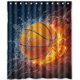 thumbnail image 1 of ABPHQTO Cortina de Ducha Baloncesto Cortina de Ducha Impermeable 150x180 cm, 1 of 2