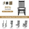 thumbnail image 6 of UBesGoo 1 Pack Wood Rocker  for Outdoor and Indoor, Patio Wood Rocking Chairs for Deck, Yard, Black, 6 of 9
