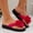 Red, variant on Womens Flat Sandals Toe Post Thong Sandals For Women Big Floral Decor Summer Beach Flip Flops Casual Slide Sandals White US :8