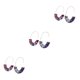 thumbnail image 2 of Pendientes Qarigey 1 par estilo sencillo forma de U estampado de leopardo azul, 2 of 6