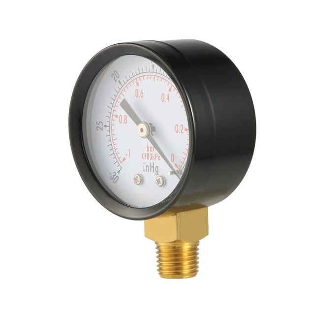 Square Dial Industrial Air Compressor Pressure Meter Inflator Cylinder Barometer 0-30 Inhg Vacuum Gauge Measuring Tool ,Lasting Performance