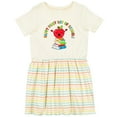thumbnail image 3 of Inktastic Happy First Day of School Cute Apple with Books Girls Toddler Dress, 3 of 5