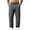 Dark Gray, variant on Cargo Pants for Mens Solid Color Multi Pocket Elastic Waist Drawstring Outdoor Workout Pants Casual Straight Leg Athletic Pants for Hiking