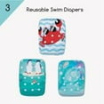 thumbnail image 2 of KaWaii Baby Couches Lavables de Bain Réutilisables Taille Unique Ajustable Lot de 3 - Thème No 2, 2 of 2