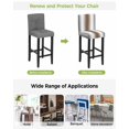 thumbnail image 3 of Gray Brown Bar Stool Covers Set of 2, Modern Gradient Geometric Stretch Washable Bar Chair Covers with Backs, Removable Pub Counter Height Chair Cover for Kitchen Dining Room Cafe, 3 of 7