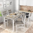 thumbnail image 2 of MIERES 4-Person Rustic Dining Set, Solid Wood Dining Set, Includes 4 Dining Chairs, Ideal for Small Homes, Apartments, and Kitchens—Rustic Gray, 2 of 6