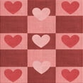 thumbnail image 1 of Ahgly Company Indoor Square Patterned Love Red Area Rugs, 8' Square, 1 of 6