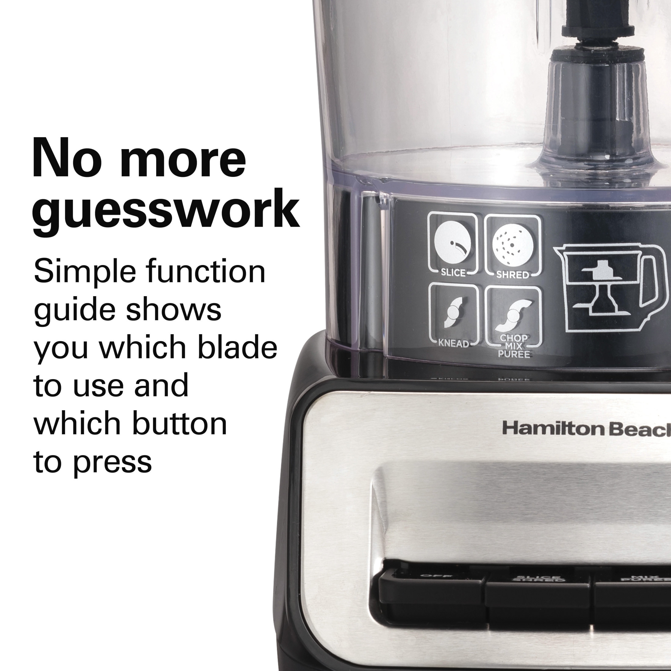 Hamilton Beach 14 Cup Food Processor with Stack & Snap Design and Extra 4-Cup Mini Bowl, Black