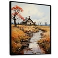thumbnail image 2 of Designart "Nostalgic Rural Scenes In Neo-Impressionism" Countryside Floater Framed Wall Art Prints, 2 of 5