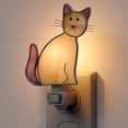 thumbnail image 1 of Luz nocturna KY&BOSAM Cat, vitral amarillo, enchufable, 7 W, 1 of 9