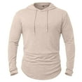 thumbnail image 3 of BLCHUNen Athletic Shirts for Men Long Sleeve Casual Hooded Drawstring Slim Fitted Stretch Sports Active Gym Exercise Tops, 3 of 6
